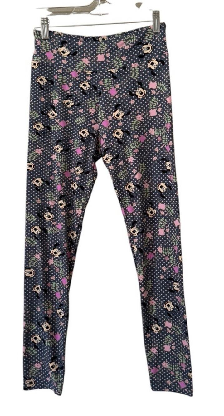 LulaRoe Women Sz OS Leggings Stretch Disney Mini Mouse Teacher Artsy Classic